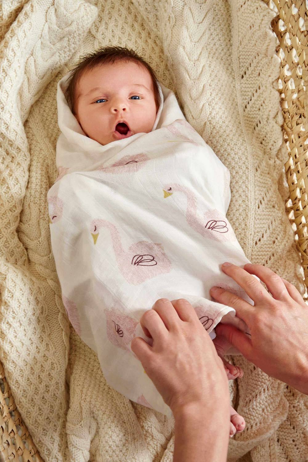 Lässig Mulltücher (3 Stk) - Heavenly Soft Swaddle L, Little Water Swan Limitierter Zeitrabatt