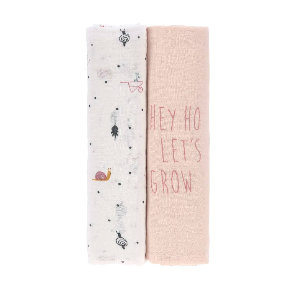 Lässig Mulltücher (2 Stk) - Heavenly Soft Swaddle XL, Garden Explorer Schnecke Fabrik Onlineshop