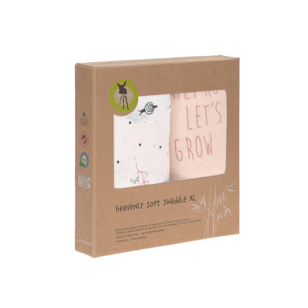 Lässig Mulltücher (2 Stk) - Heavenly Soft Swaddle XL, Garden Explorer Schnecke Fabrik Onlineshop