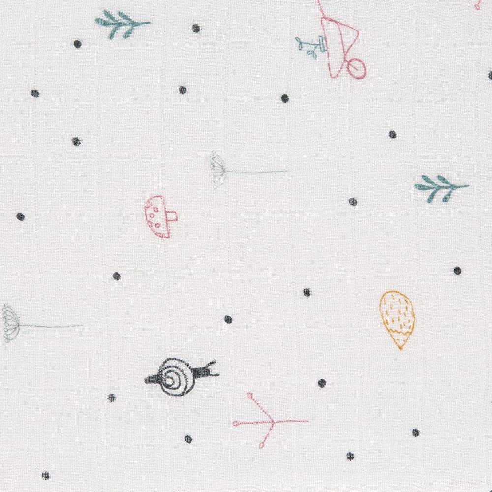 Lässig Mulltücher (2 Stk) - Heavenly Soft Swaddle XL, Garden Explorer Schnecke Fabrik Onlineshop