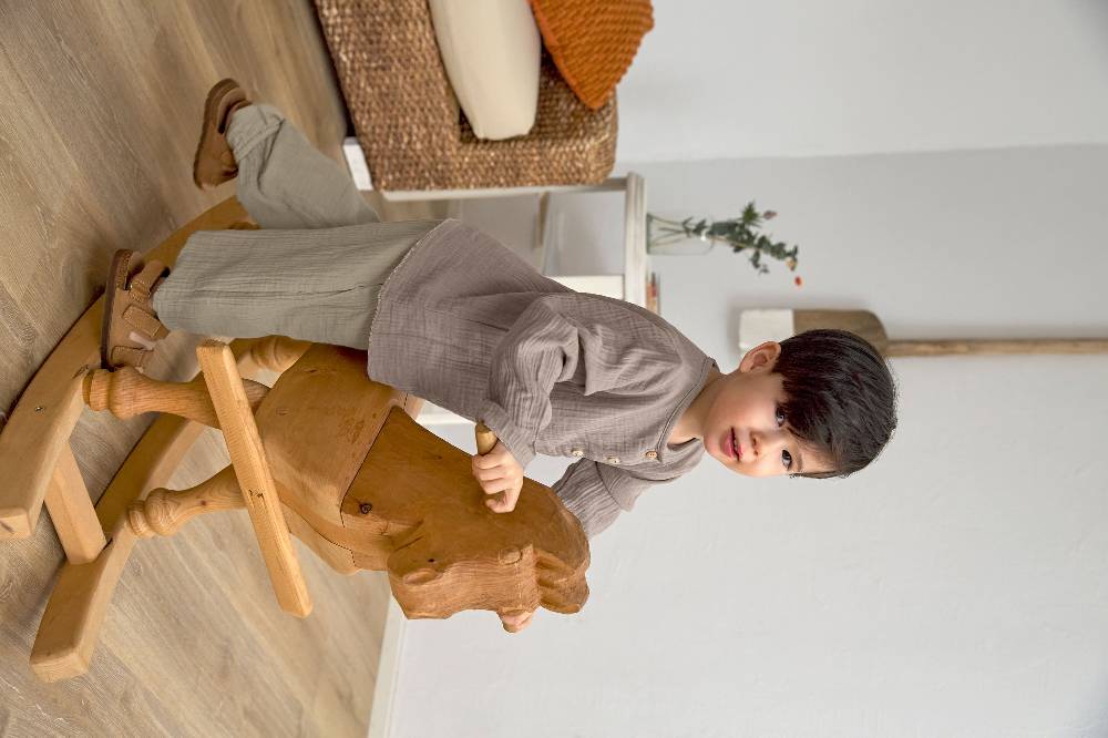 Lässig Baby Langarmshirt - Bio Baumwolle, Taupe, Grau Günstig kaufen