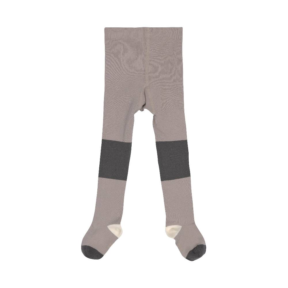 Lässig Strumpfhose GOTS - Tights, Block Streifen Taupe Anthrazit Begrenztes Angebot