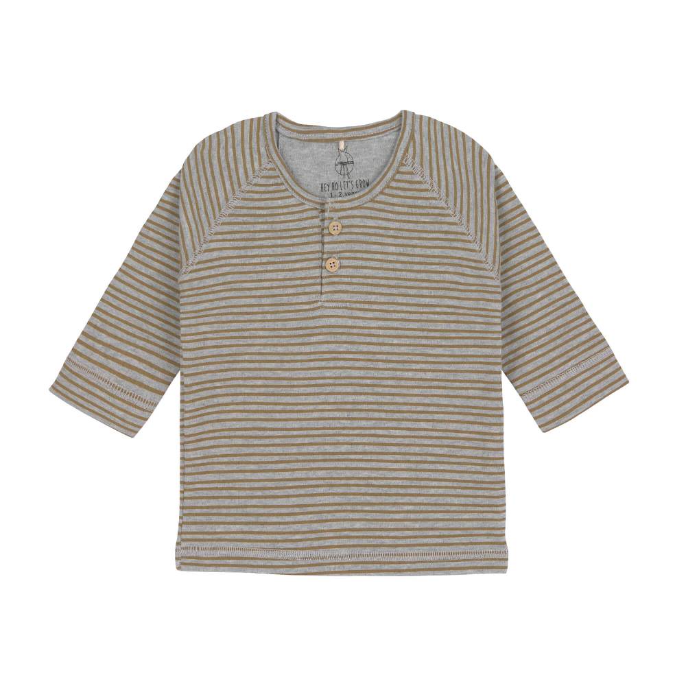 Lässig Baby Langarmshirt - Bio Baumwolle, Striped, Grau Mélange Online Shopping