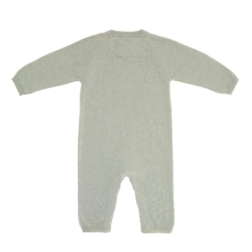 Lässig Baby Strampler - gestrickter Overall, Salbei Preisnachlass