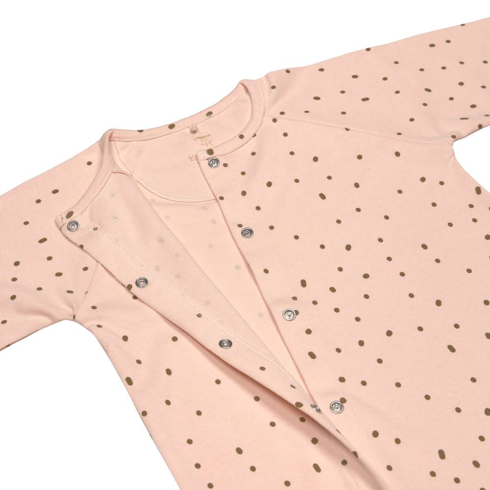 Lässig Baby Schlafanzug mit Füßen - Bio Baumwolle, Rosa Saisonschlussverkauf