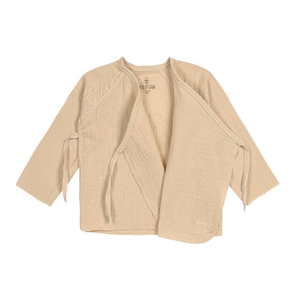 Lässig Baby Wickelshirt - Bio Baumwolle, Nature, Beige Weihnachtsangebot