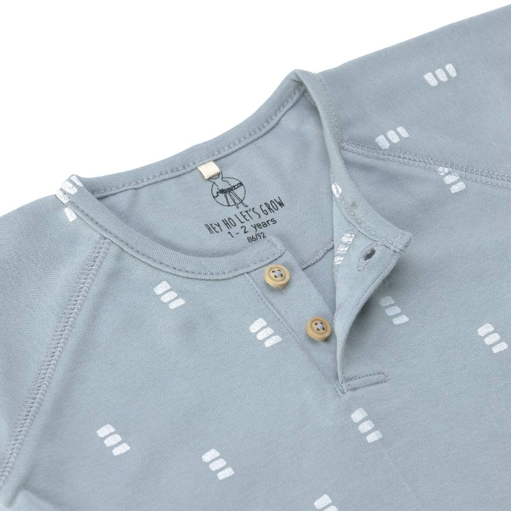 Lässig Baby Langarmshirts - Bio Baumwolle, Blocks, Hellblau Vatertagsangebot