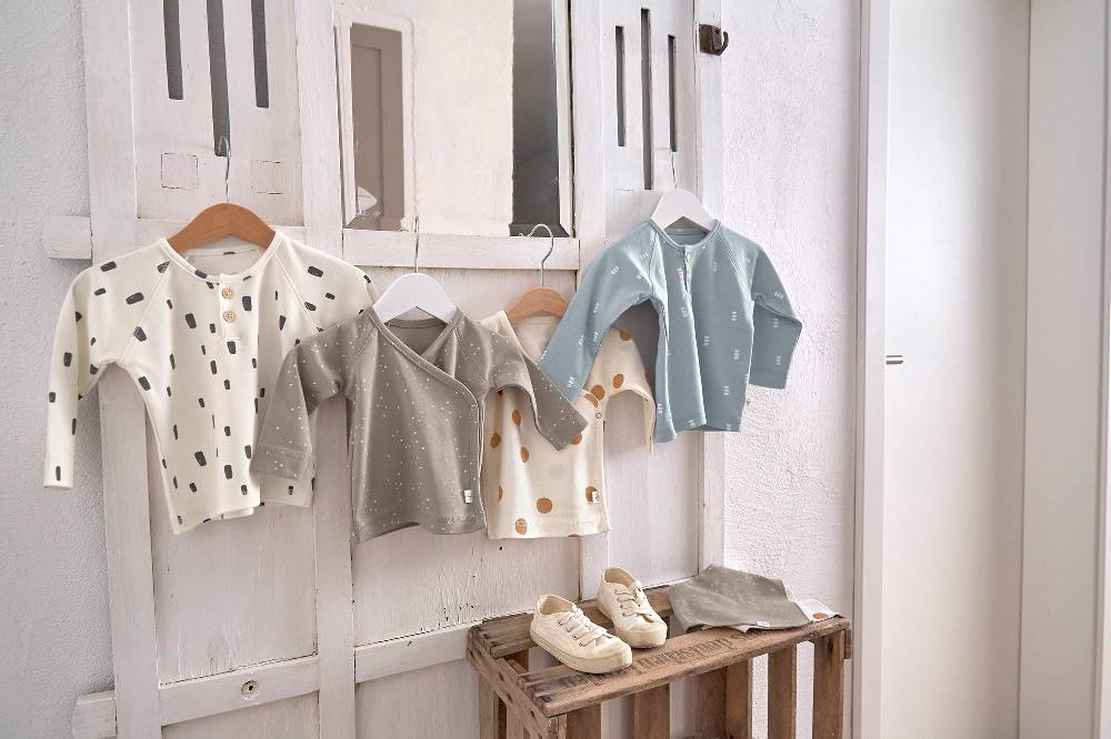 Lässig Baby Langarmshirts - Bio Baumwolle, Blocks, Hellblau Vatertagsangebot