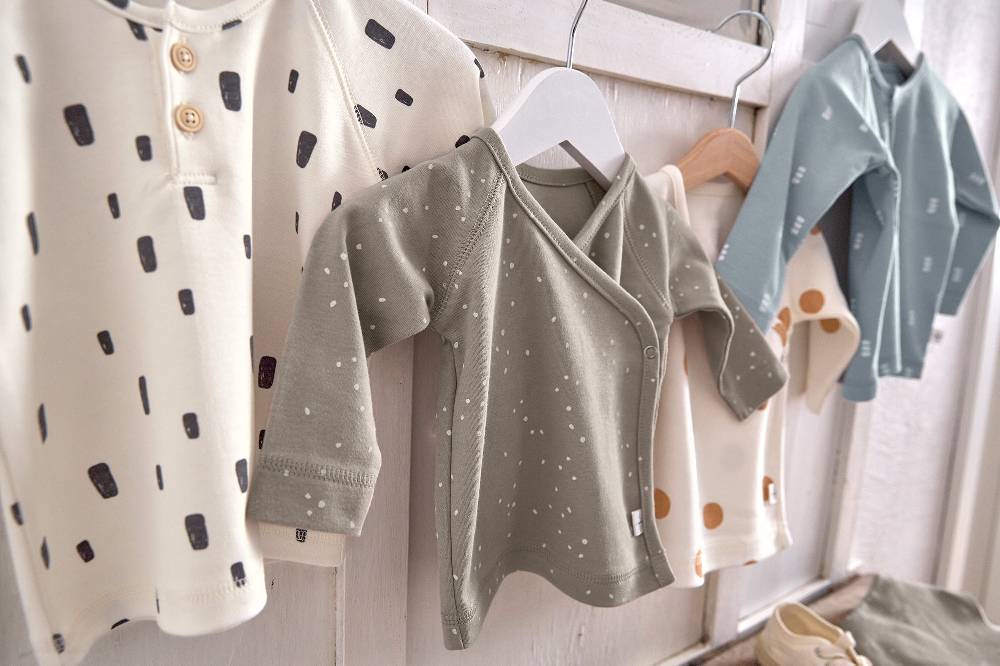 Lässig Baby Langarmshirts - Bio Baumwolle, Blocks, Hellblau Vatertagsangebot