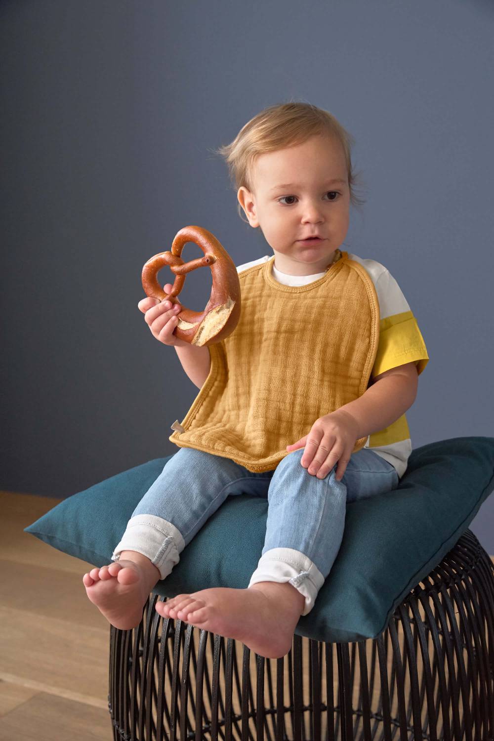 Lässig Mull Lätzchen (3 Stk) - Musselin Bib, Rose Zeitlich begrenztes Angebot