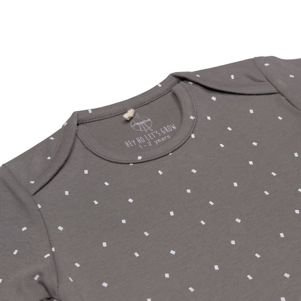 Lässig Baby Body langarm - Bio Baumwolle, Punkte, Anthrazit Blitzangebot