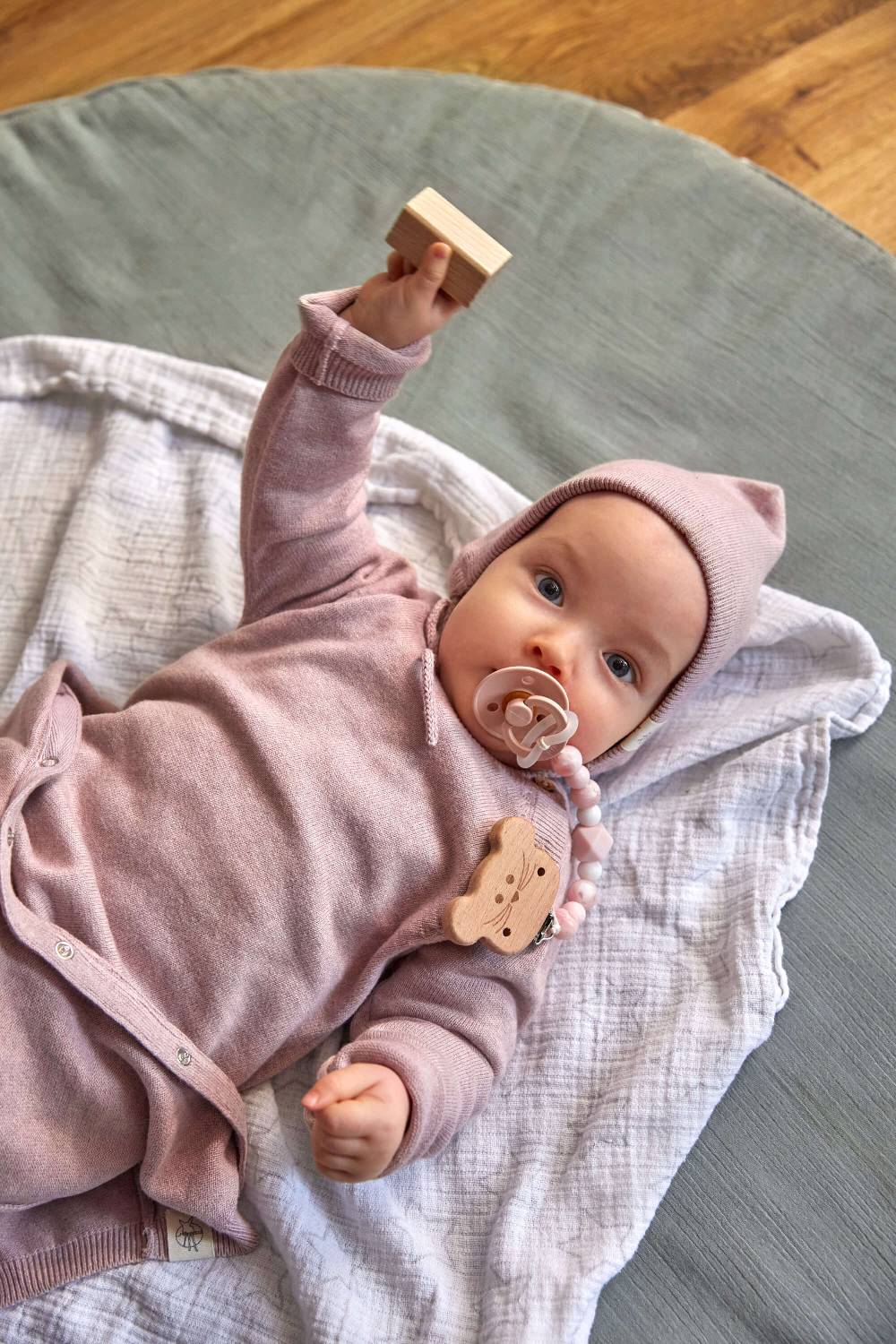 Lässig Baby Mütze - Strickmütze, Rosa Räumungsverkauf