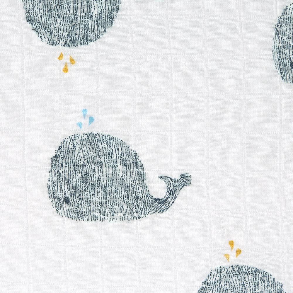 Lässig Mulltücher (2 Stk) - Heavenly Soft Swaddle XL, Little Water Whale Kauf eins, bekomm eins gratis