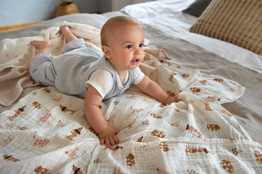 Lässig Musselin Jumpsuit - Bio Baumwolle, Blau Riesige Ersparnisse