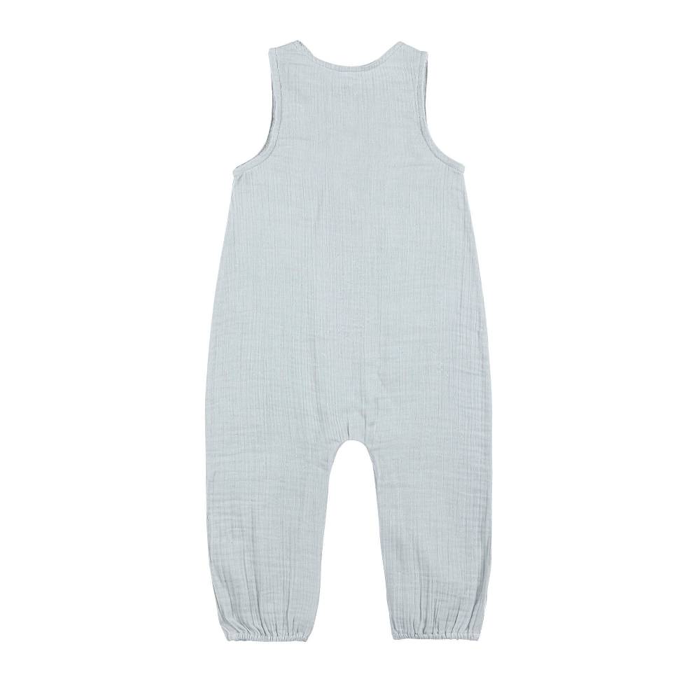 Lässig Musselin Jumpsuit - Bio Baumwolle, Blau Riesige Ersparnisse