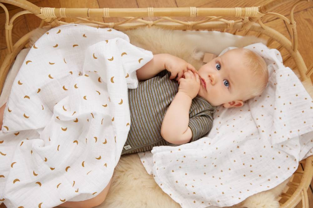 Lässig Baby Body kurzarm - Bio Baumwolle, Streifen, Grau meliert Zeitbegrenzte Promotion