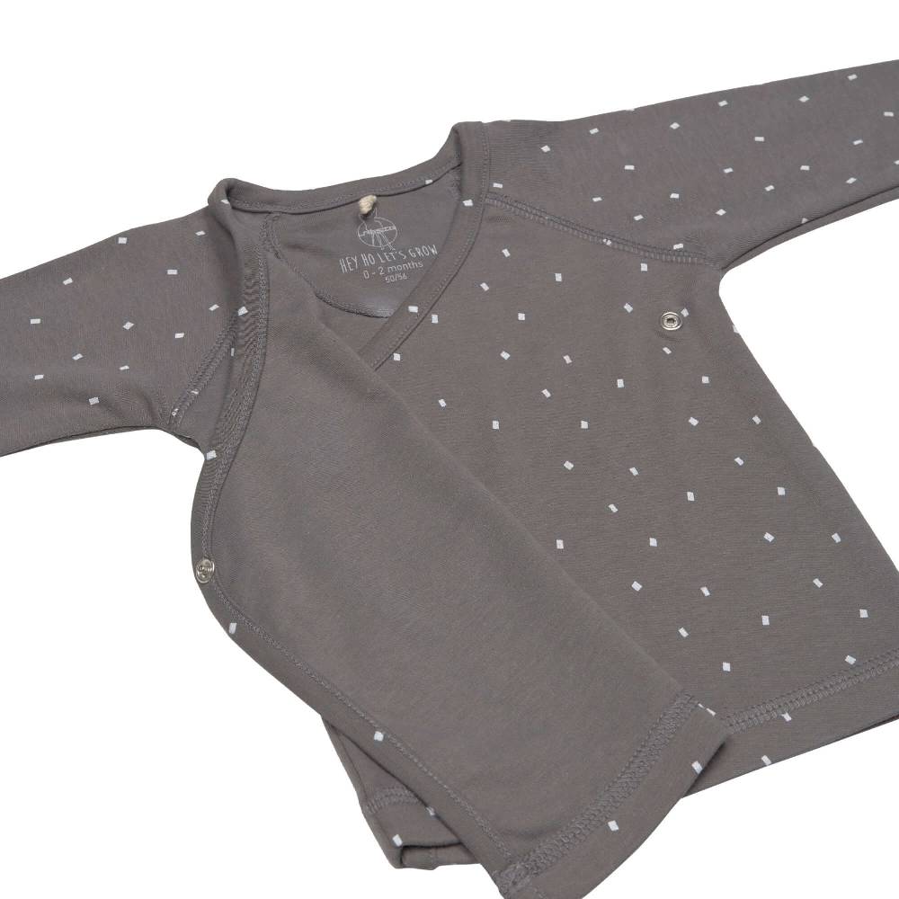 Lässig Baby Wickelshirt - Bio Baumwolle, Spots, Anthrazit Bis zu 55% Rabatt