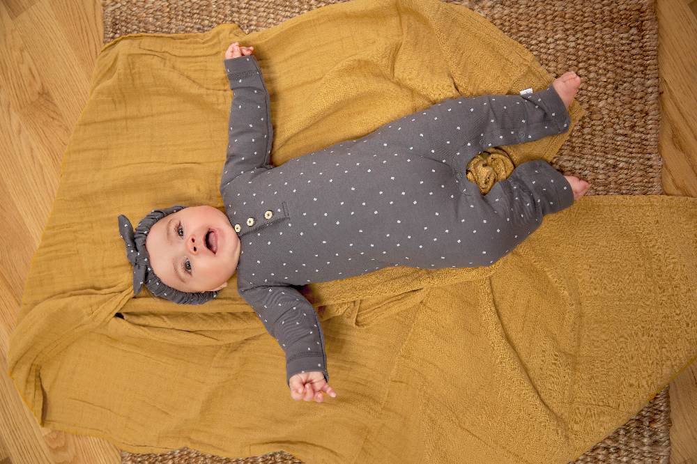 Lässig Baby Wickelshirt - Bio Baumwolle, Spots, Anthrazit Bis zu 55% Rabatt