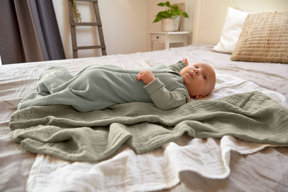 Lässig Baby Sommerschlafsack Tog 1 - Bio Baumwolle, Oliv Clearance-Verkauf