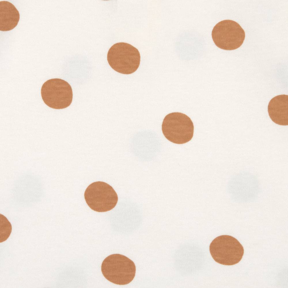 Lässig Baby Schlafanzug mit Füßen - Bio Baumwolle, Big Dots, Weiß Kostenloser Versand international