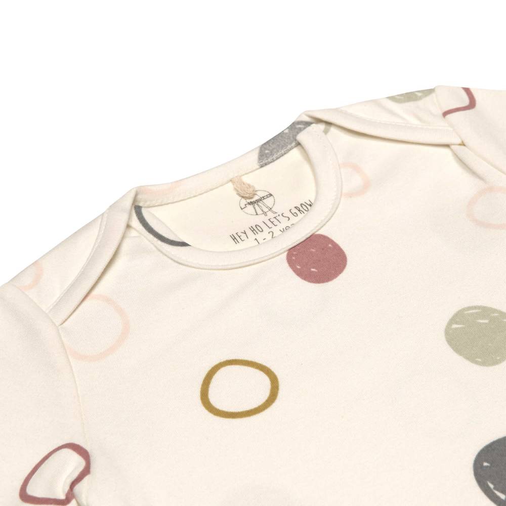 Lässig Baby Body kurzarm - Bio Baumwolle, Kreise, Beige Fabrikladen