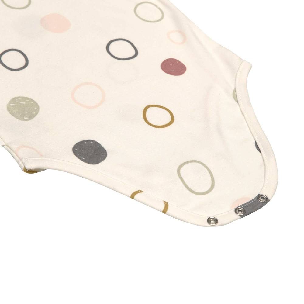 Lässig Baby Body kurzarm - Bio Baumwolle, Kreise, Beige Fabrikladen
