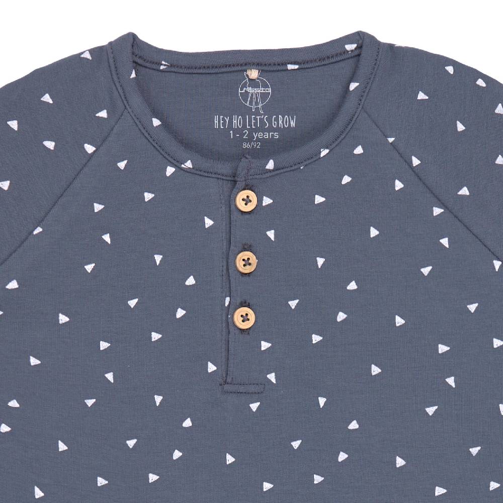 Lässig Strampler, Baby Overall - Bio Baumwolle, Triangle Blau Black Friday Preise
