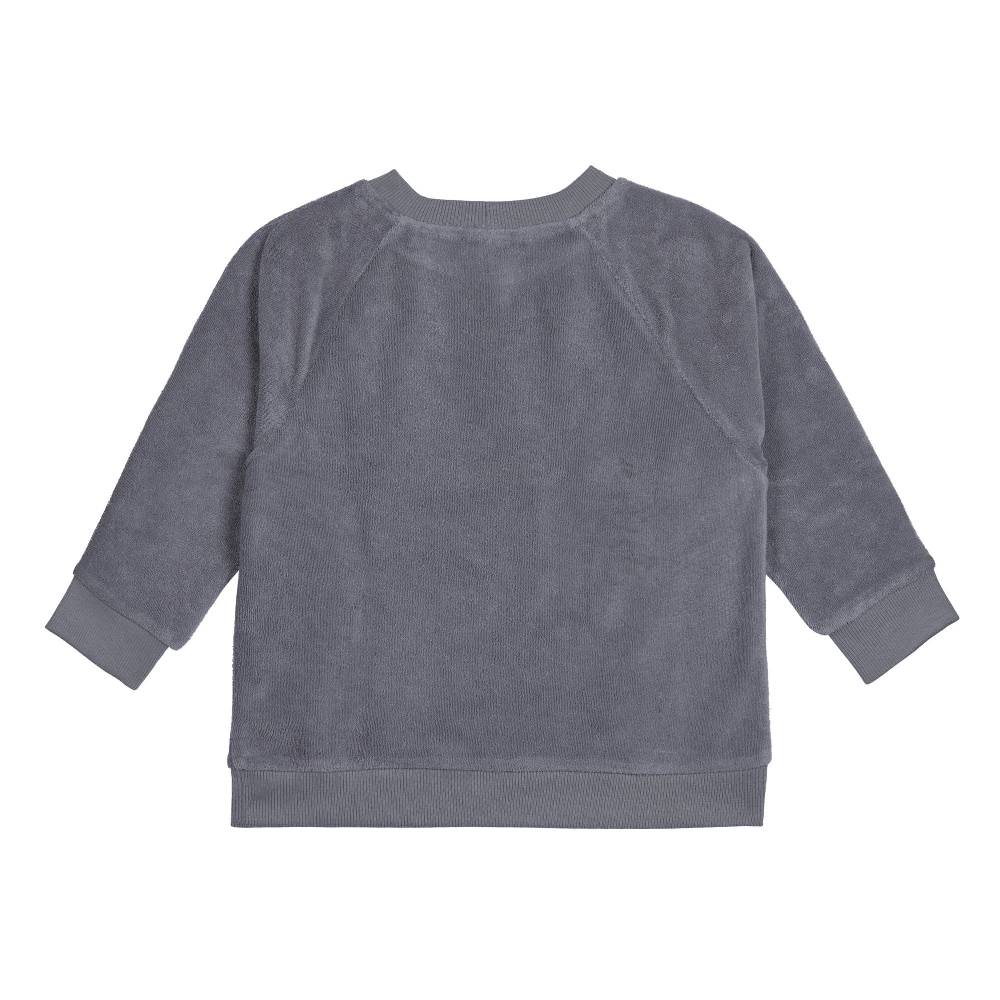 Lässig Frottee Sweater Kinder, Anthrazit Im Verkauf