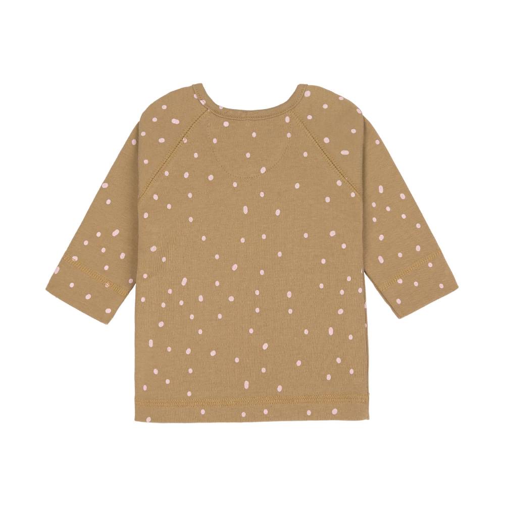 Lässig Baby Wickelshirt - Bio Baumwolle, Dots, Curry Outlet