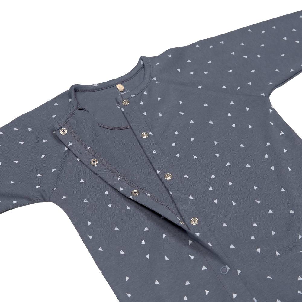 Lässig Baby Schlafanzug - Bio Baumwolle, Triangle, Blau Schlussverkauf