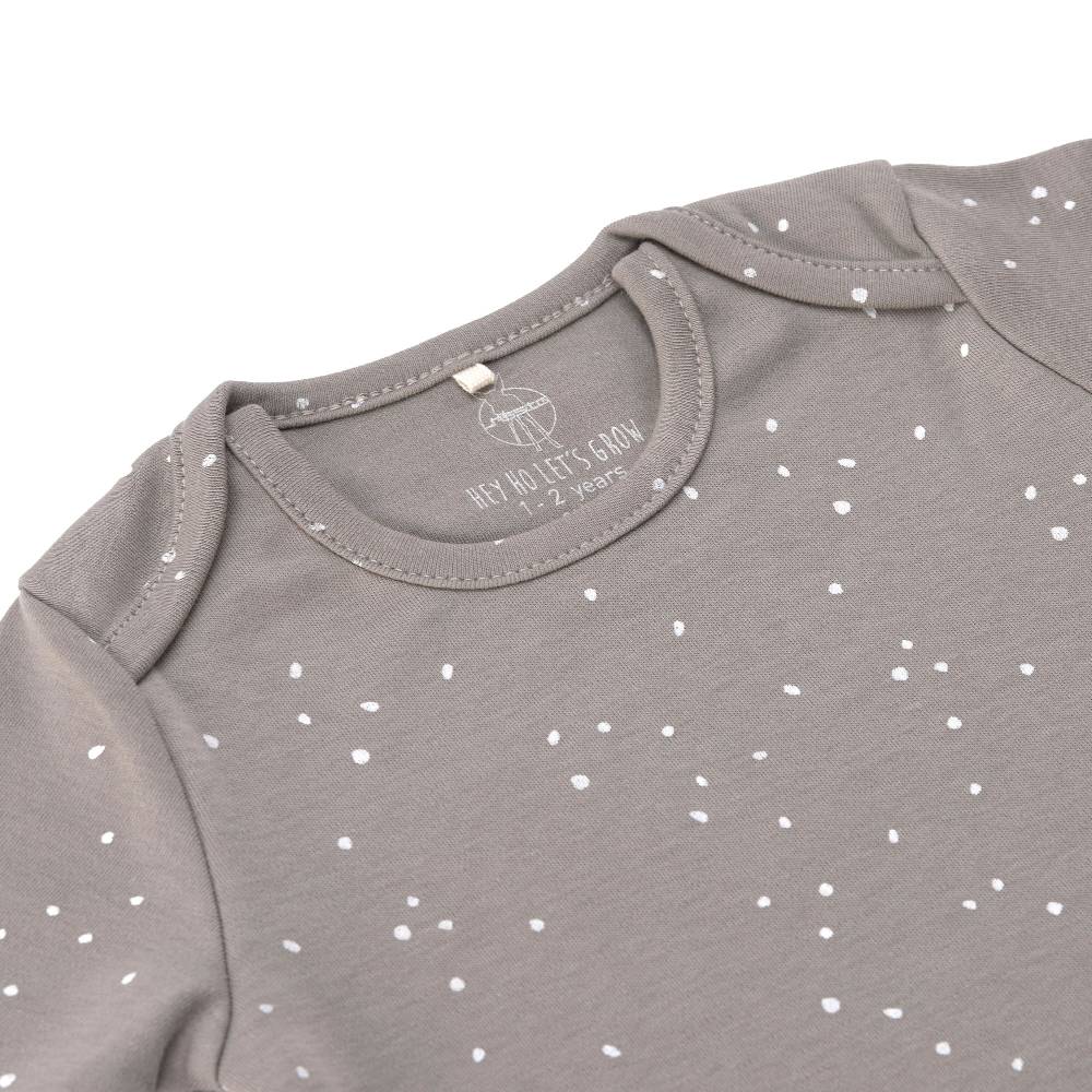 Lässig Baby Body kurzarm - Bio Baumwolle, Punkte, Taupe Günstiger Verkauf
