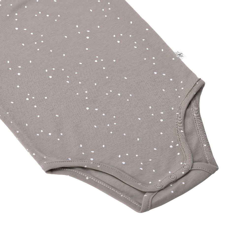 Lässig Baby Body kurzarm - Bio Baumwolle, Punkte, Taupe Günstiger Verkauf