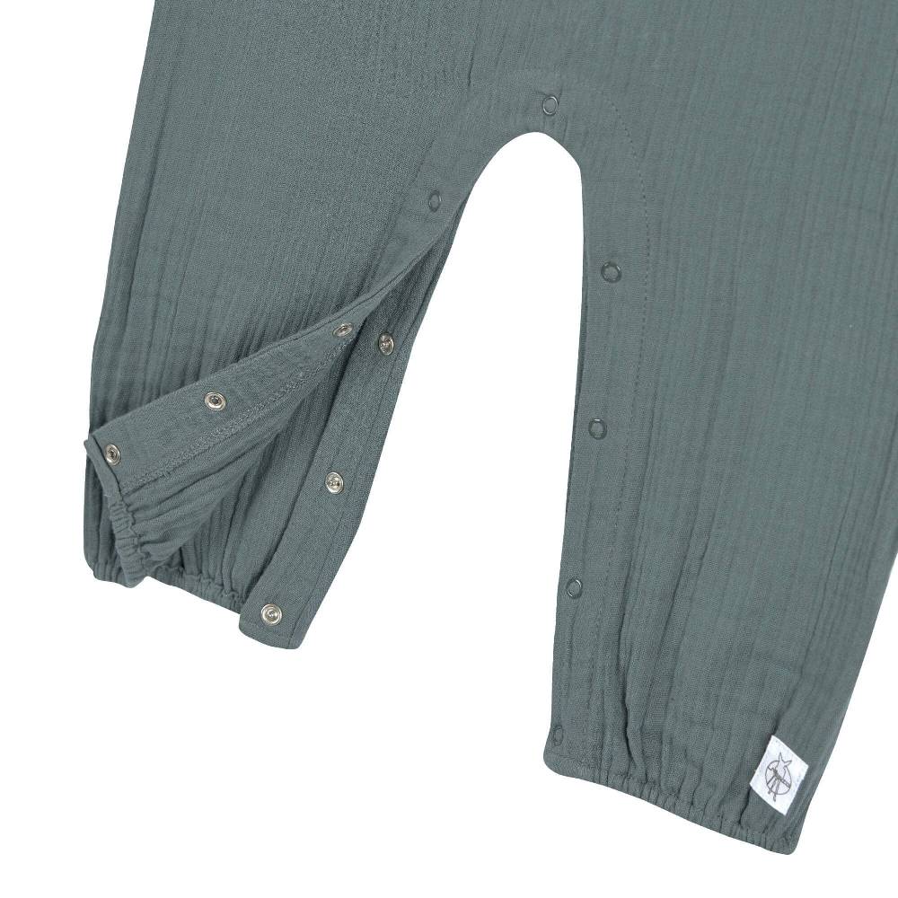 Lässig Musselin Jumpsuit - Bio Baumwolle, Petrolgrün Blitzverkäufe
