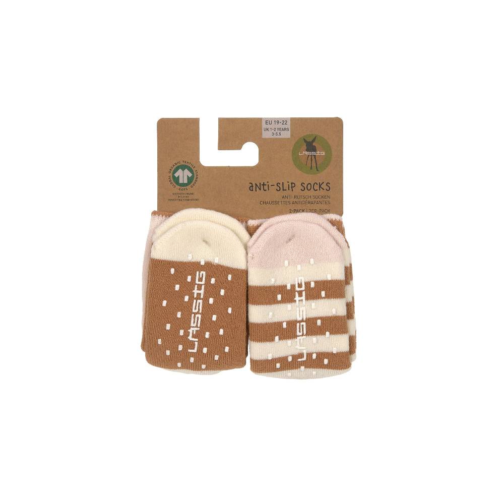 Lässig Kinder Antirutsch-Socken (2er-Set), Rosa Karamell Online Shopping