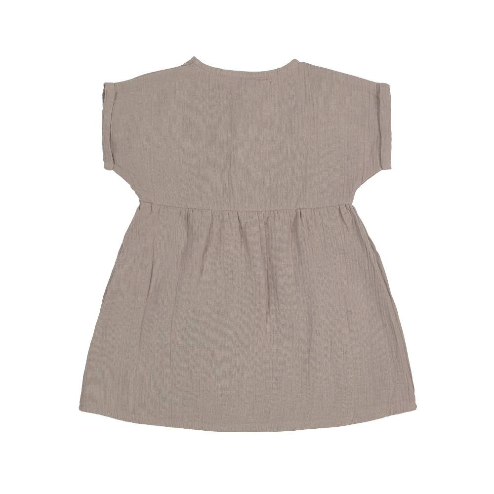 Lässig Kinderkleid - Bio Baumwolle, Taupe, Grau Osterangebot