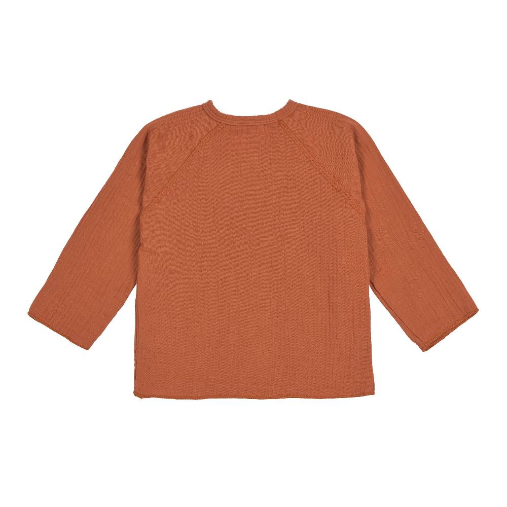 Lässig Baby Wickelshirt - Bio Baumwolle, Rostrot Valentinstagsangebot