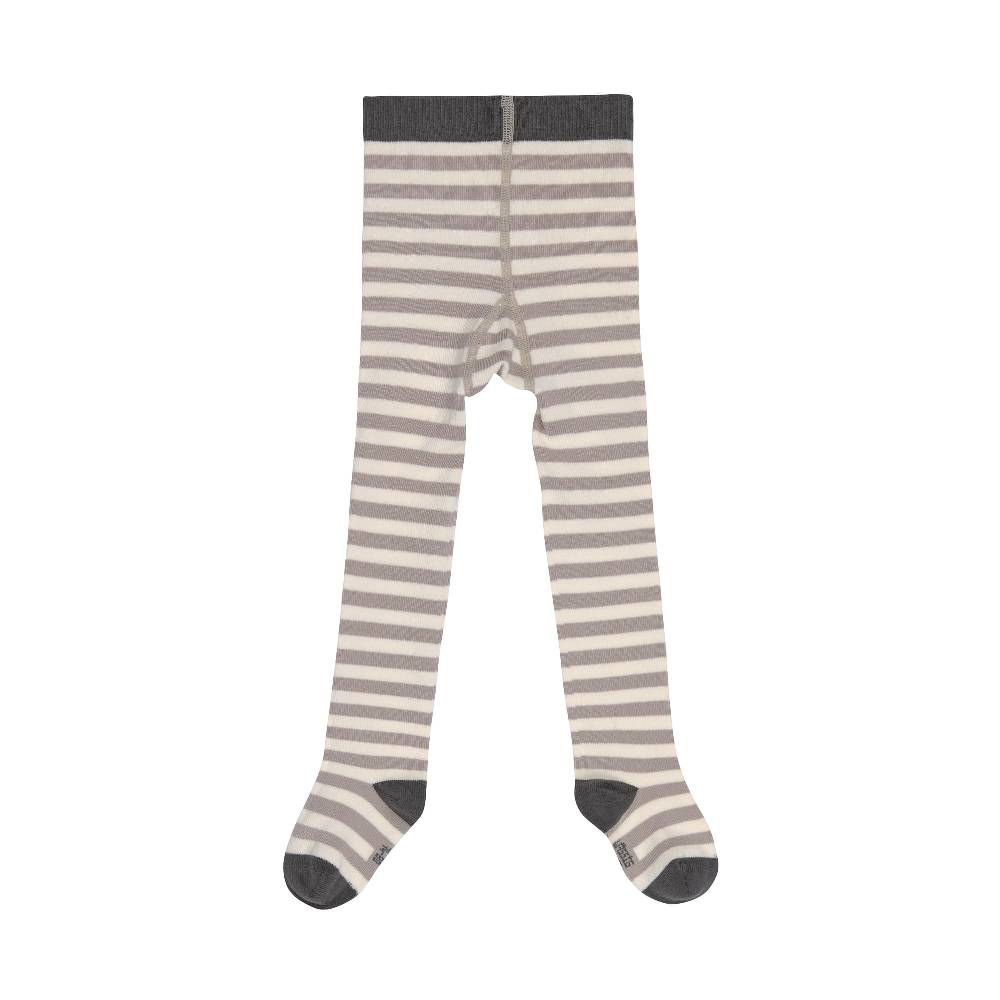 Lässig Strumpfhose GOTS - Tights, Streifen Taupe Weiß Online Outlet