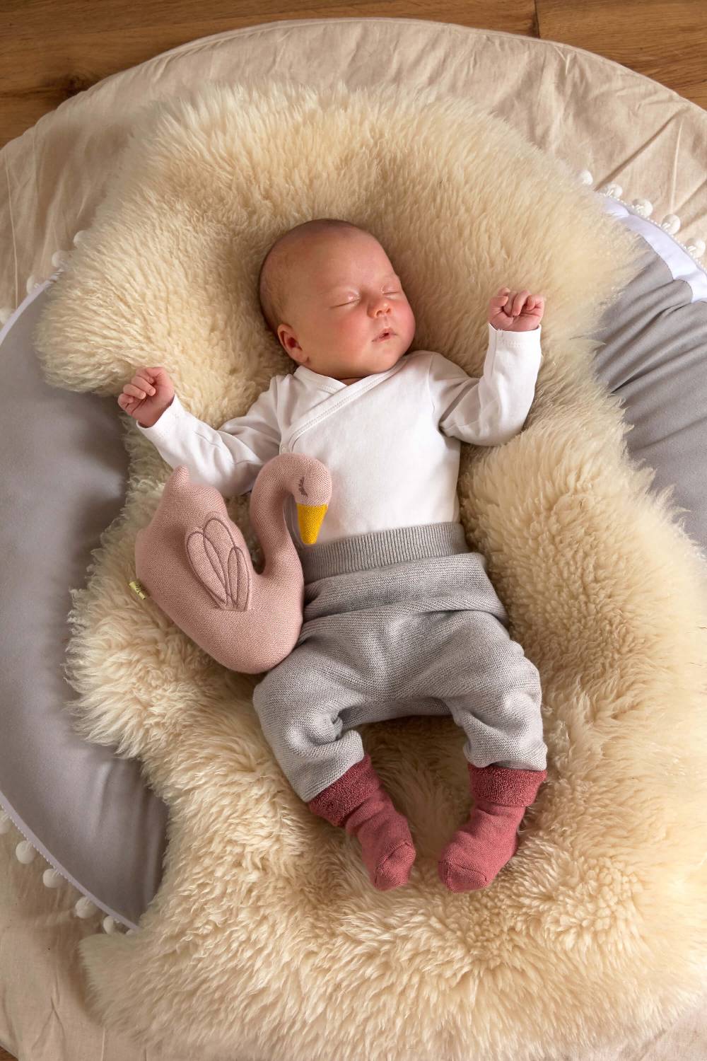 Lässig Baby Hose - Strickhose, Grau Zeitlich begrenztes Angebot