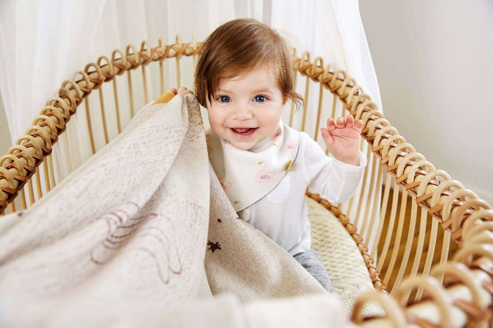 Lässig Dreieckstuch Baby - Bandana, Little Water Swan Räumungsverkauf