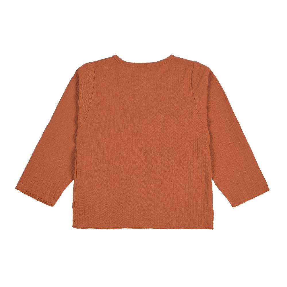Lässig Baby Langarmshirt - Bio Baumwolle, Rostrot Sonderangebote