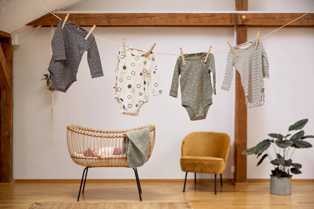Lässig Baby Body langarm - Bio Baumwolle, Kreise, Beige VIP-Rabatte
