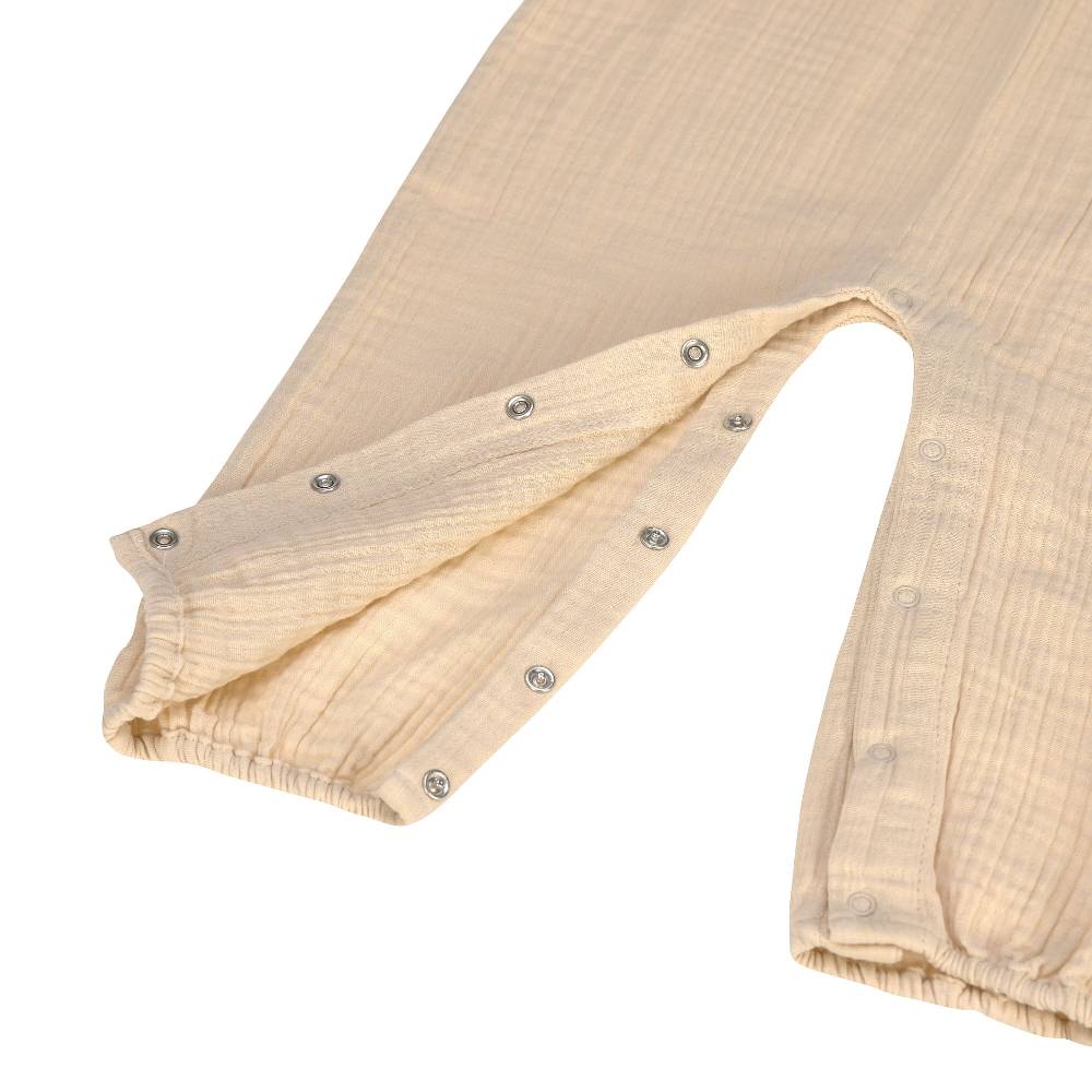 Lässig Baby Jumpsuit - Bio Baumwolle, Nature, Beige Tiefpreis