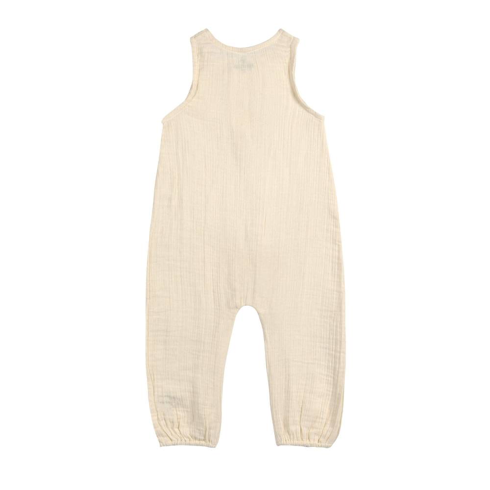 Lässig Musselin Jumpsuit - Bio Baumwolle, Hellgelb Neueste Stile