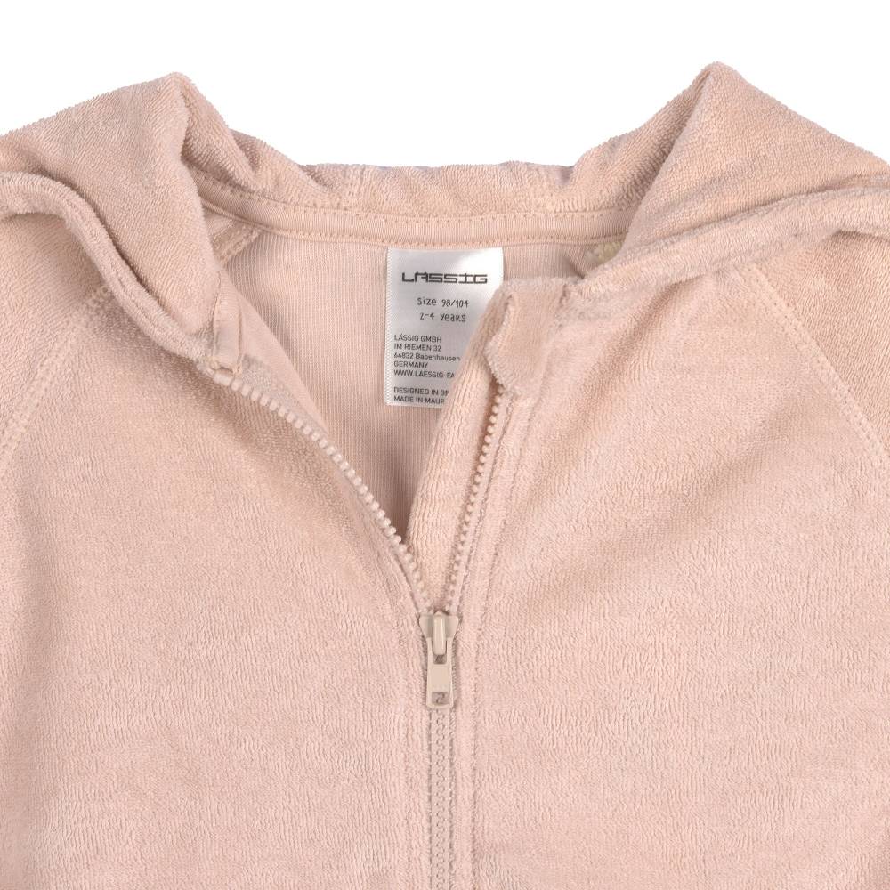 Lässig Frottee Jacke Kinder - Powder Pink, Rosa Bis zu 50% Rabatt