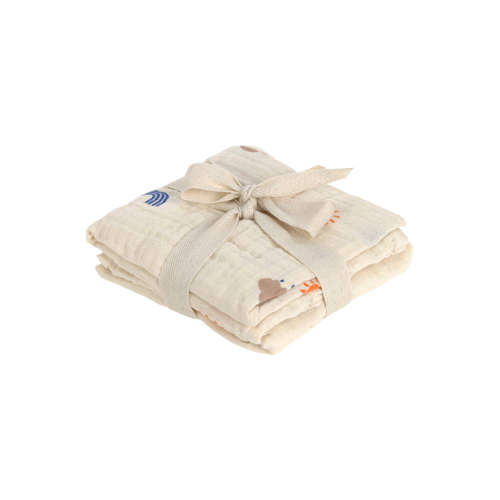 Lässig Mulltücher 2er Set M - Nature, Beige Nur für heute