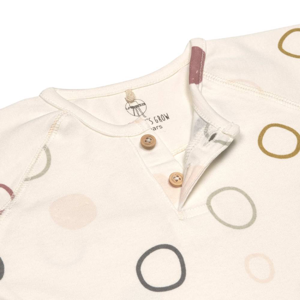 Lässig Baby Langarmshirts - Bio Baumwolle, Circles, Weiß Speichern exportieren