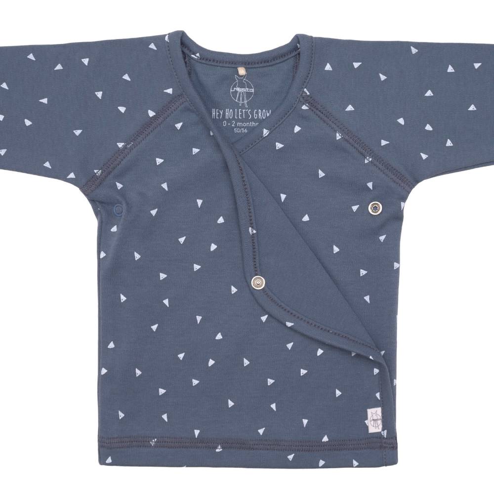 Lässig Baby Wickelshirt - Bio Baumwolle, Triangle, Blau Im Verkauf
