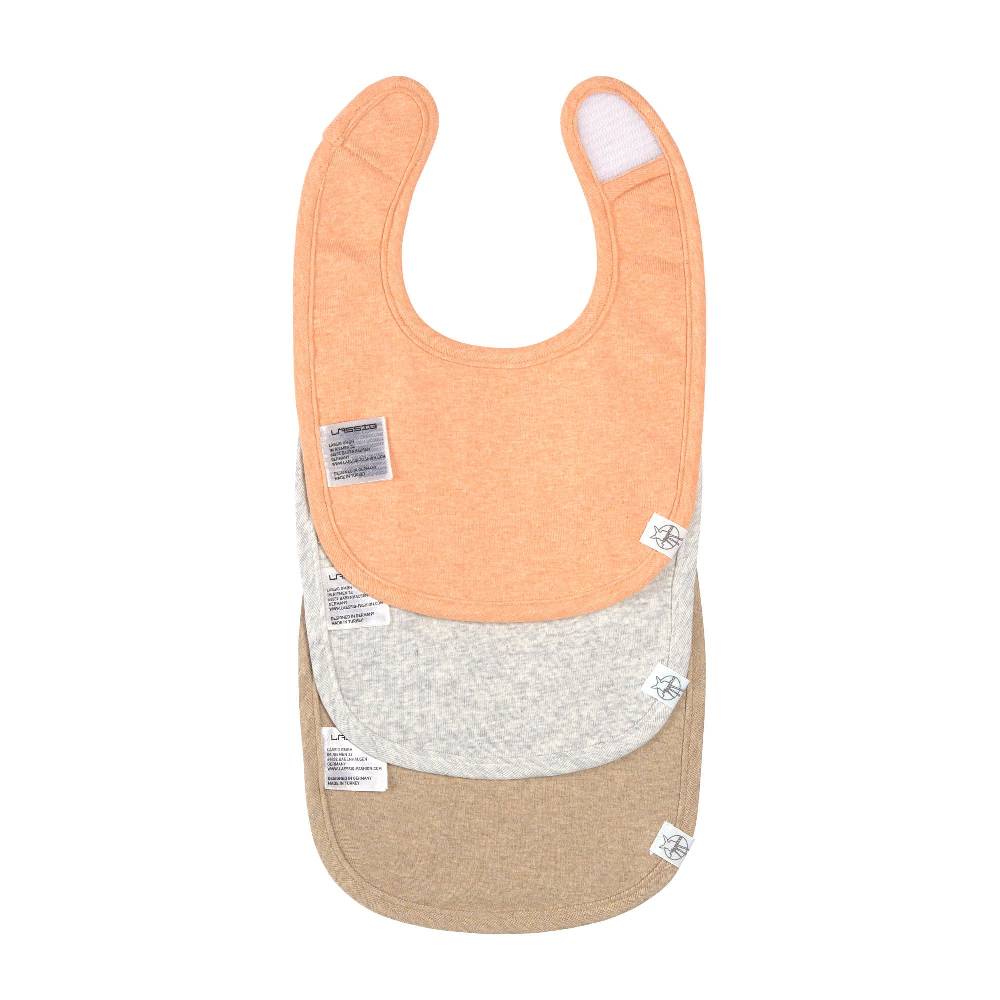 Lässig Spucklätzchen 3er Set - Baumwolle (bio), Apricot Hellgrau Beige zollfrei