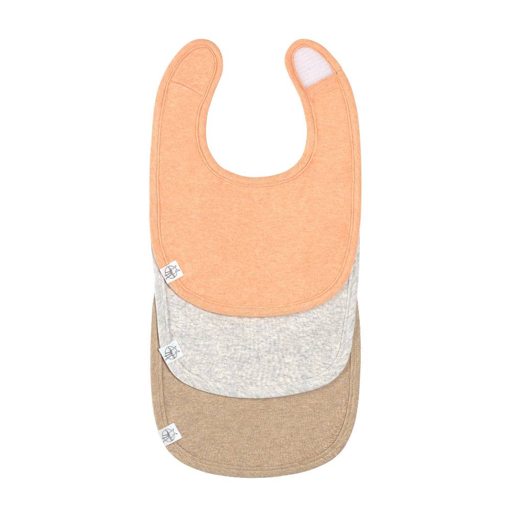 Lässig Spucklätzchen 3er Set - Baumwolle (bio), Apricot Hellgrau Beige zollfrei