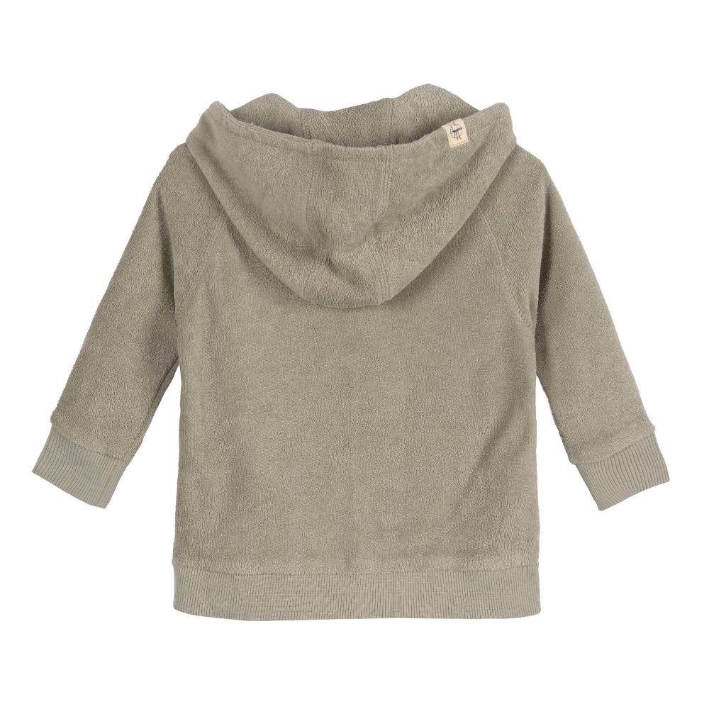 Lässig Frottee Jacke Kinder, Oliv Versandkostenfrei